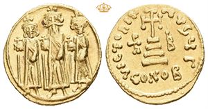 Heraclius, with Heraclius Constantine and Heraclonas, 610-641. AV solidus (4,45 g; 19 mm)