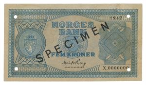 5 kroner 1947. X0000000