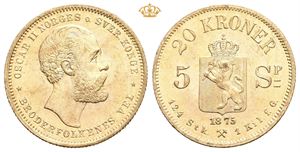 20 kroner/5 species 1875