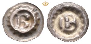 Penning med B ca. 1354-1357 (0,28 g)