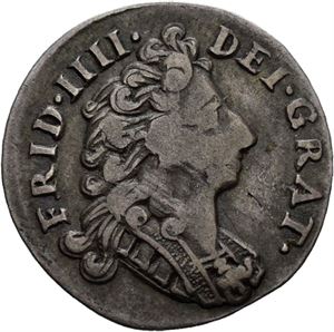 FREDERIK IV 1699-1730. 8 skilling 1714. S.11