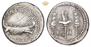 AR Denarius 32-31 BC