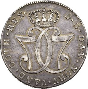 CHRISTIAN VII 1766-1808, KONGSBERG. Speciedaler 1776. S.3a