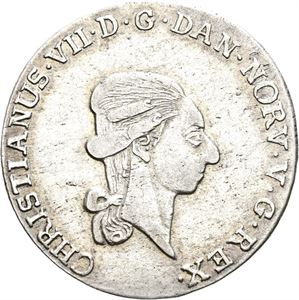 CHRISTIAN VII 1766-1808 1/3 speciedaler 1796. S.7