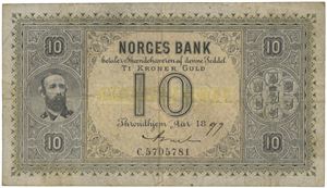 10 kroner 1899. C.5705781. Signert Arnet.