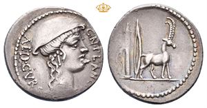 Cn. Plancius, 55 BC. AR denarius (3,61 g)