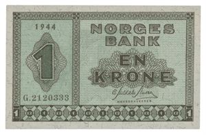 1 krone 1944. G2120333