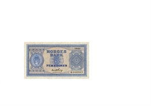 5 kroner 1951. H6422815