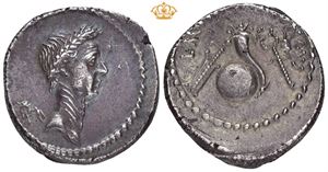 AR Denarius, 42 BC