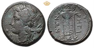BRUTTIUM, Rhegium. Circa 260-215 BC. Æ (22 mm; 8,35 g)