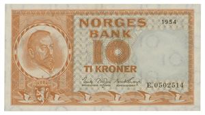 Norway. 10 kroner 1954. E0502514