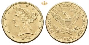 5 dollar 1882
