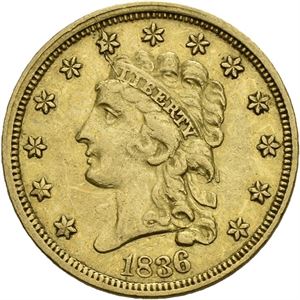 2 1/2 dollar 1836