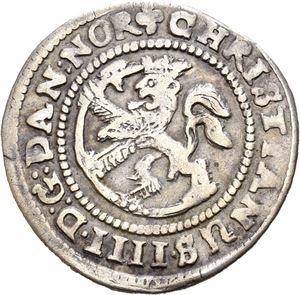 CHRISTIAN IV 1588-1648, CHRISTIANIA, 8 skilling 1643. S.22