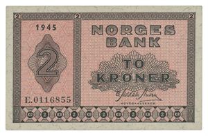 2 kroner 1945. E0116855
