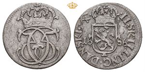 Christian V (1670 - 1699) 2 skilling 1686 Kongsberg