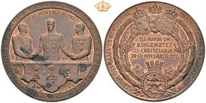 Kongemøte i Christiania 1917. Bronse