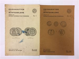 Norsk Numismatisk Forening: Småskrift nr.3 og 14.