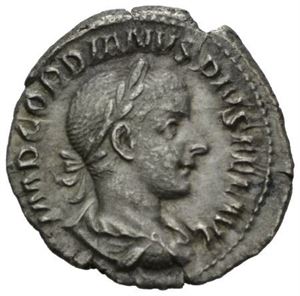 GORDIAN III 238-244, denarius, Roma 241-242 e.Kr. R: Salus stående mot høyre