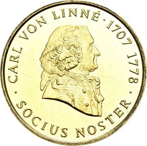 Carl von Linné 1995. Rise. Forgylt sølv. 35 mm