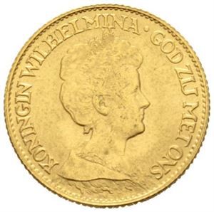 Wilhelmina, 10 gulden 1917.