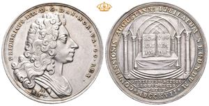 Frederik IV. Reformasjonsfesten 1717. Peter Berg. Sølv