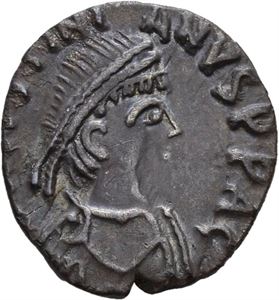 Justinian I 527-565, siliqua, Carthago. R: Innskrift innenfor krans