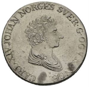 24 skilling 1827/5. To flekker på advers/two spots on obverse