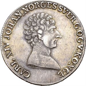 CARL XIV JOHAN 1818-1844 1/2 speciedaler 1821