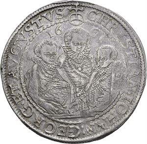 Christian II, Johann Georg I & August, 2 taler 1601, Dresden