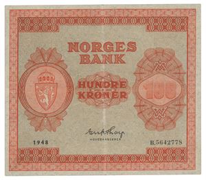 100 kroner 1948. B.5642778