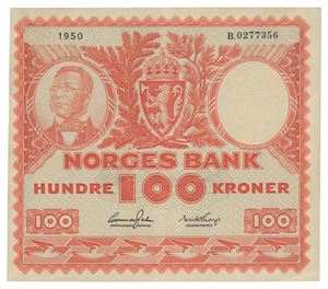 Norway. 100 kroner 1950. B0277356