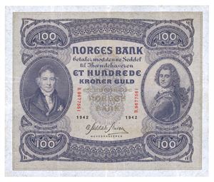 100 kroner 1942. B9677561