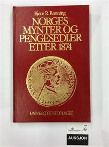 Bjørn R. Rønning: "Norges Mynter og Pengesedler etter 1874" (Universitetsforlaget 1972). Innbundet.