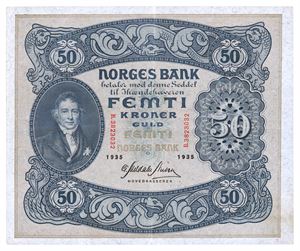 50 kroner 1935. B3823032