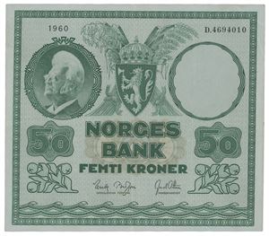 50 kroner 1960. D4694010