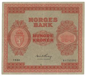 100 kroner 1948. B6785282