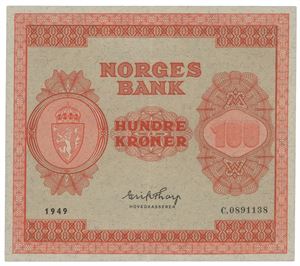 100 kroner 1949. C0891138