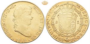 Ferdinand VII, 8 escudos 1816. Lima