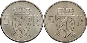 5 kroner 1963 og 1964