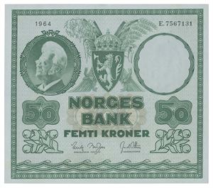 Norway. 50 kroner 1964. E7567131