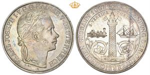 2 Taler 1857, South Austrian Railway completion