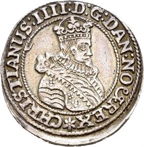 CHRISTIAN IV 1588-1648, CHRISTIANIA, 1/8 speciedaler 1629. S.24