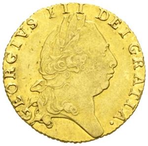 George III, guinea 1794. Svakt bøyd/slightly bent.