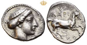 THESSALY, Larissa. 410-405 BC. AR drachm (5,93 g).