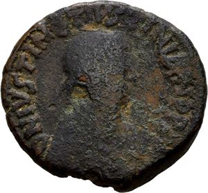 Justin I & Justinian I 527 e.Kr., Æ follis, Constantinople. R: Stor M