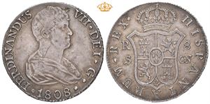 Ferdinand VII, 8 reales 1808. S CN. Sevilla