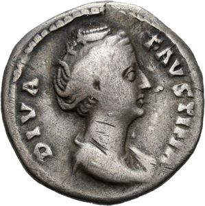 Faustina I d.141 e.Kr., denarius, Roma etter 147 e.Kr. R: Ceres stående mot venstre