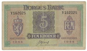 5 kroner 1944 Y London