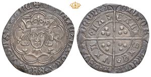 Henrik VI 1422-1461, groat, Calais (3,68 g)